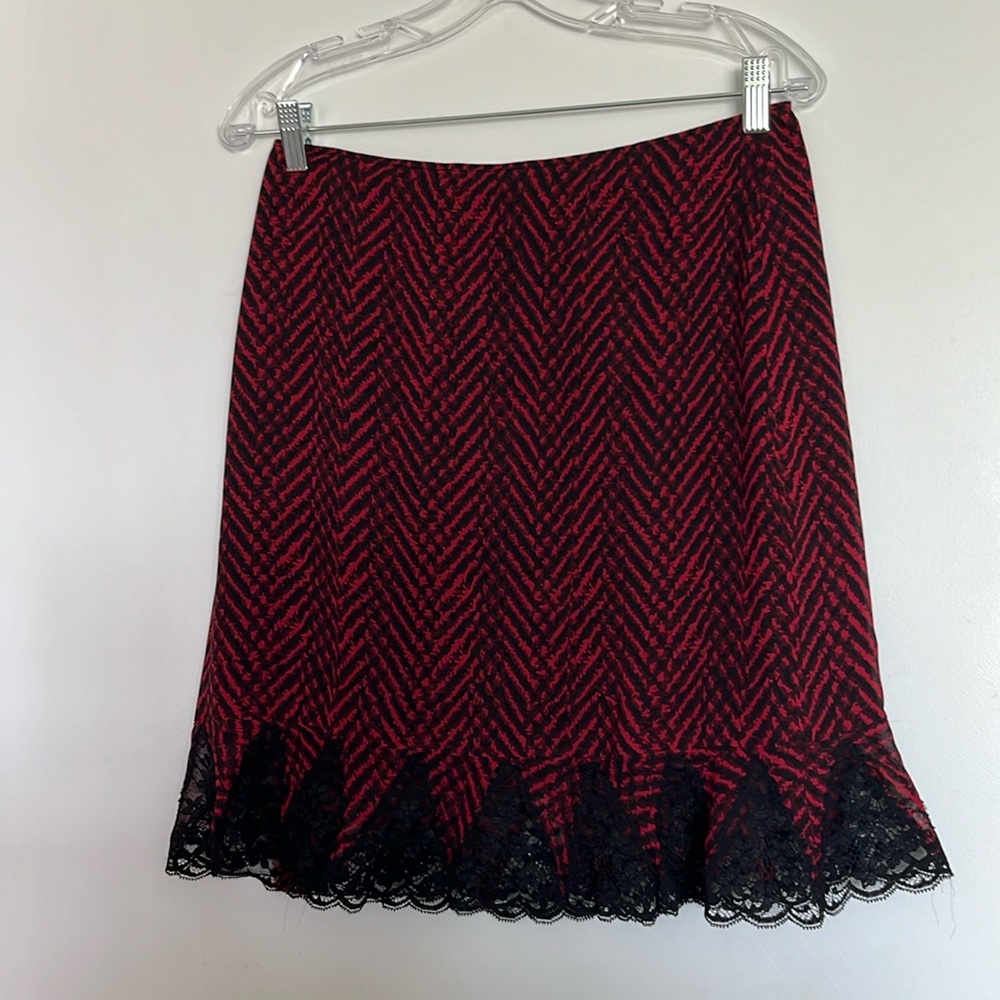 Vintage Y2K silk and lace skirt size 8